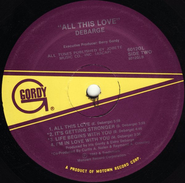 DeBarge : All This Love (LP,Album,Stereo)