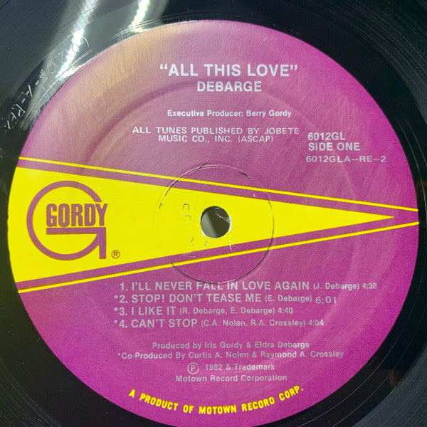 DeBarge : All This Love (LP,Album,Stereo)