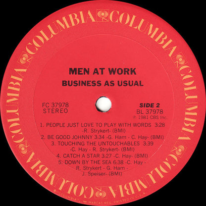 Men At Work : Business As Usual (LP,Album,Stereo)