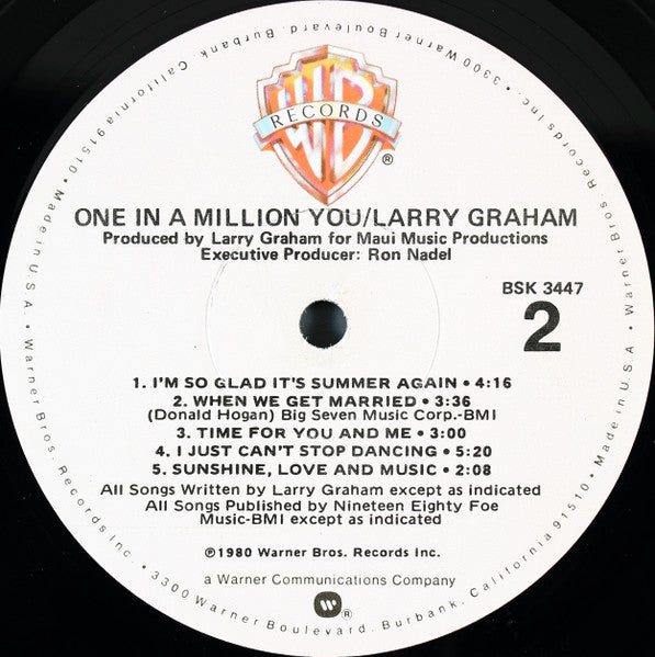 Larry Graham : One In A Million You (LP,Album,Stereo)
