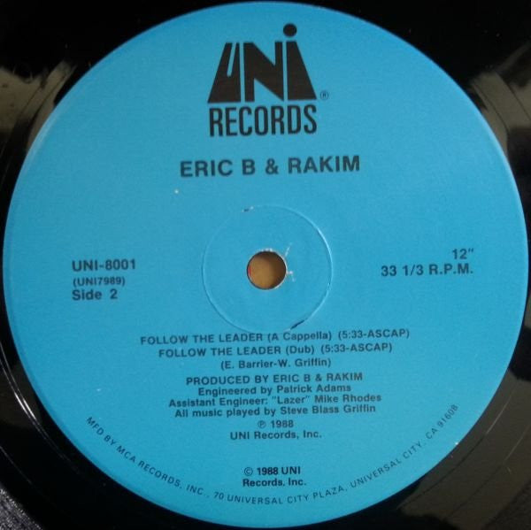 Eric B. & Rakim : Follow The Leader (12",33 ⅓ RPM)