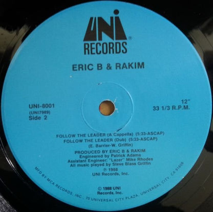 Eric B. & Rakim : Follow The Leader (12",33 ⅓ RPM)