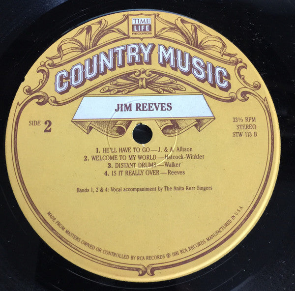 Jim Reeves : Country Music (LP,Compilation,Stereo)