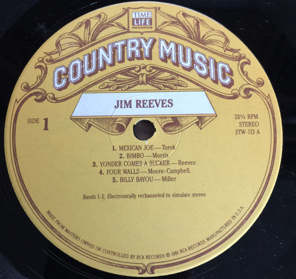 Jim Reeves : Country Music (LP,Compilation,Stereo)