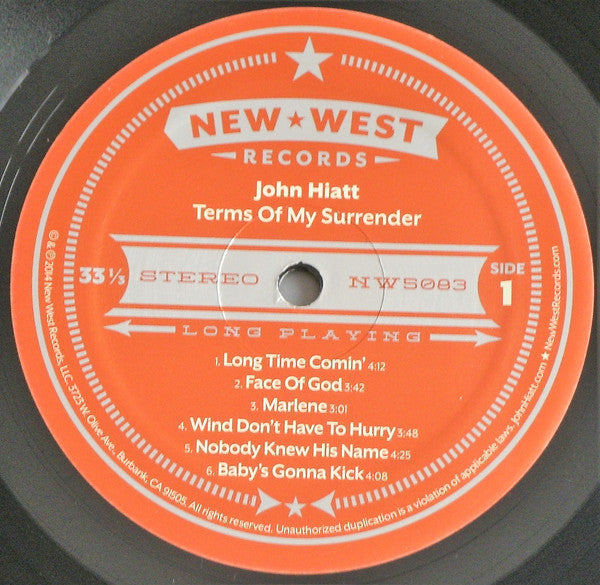 John Hiatt : Terms Of My Surrender (LP,Album,Limited Edition)