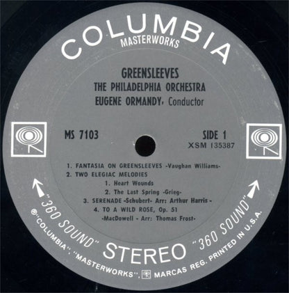 Eugene Ormandy, Philadelphia Orchestra, The : Greensleeves (LP,Album,Stereo)