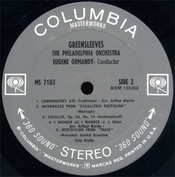 Eugene Ormandy, Philadelphia Orchestra, The : Greensleeves (LP,Album,Stereo)