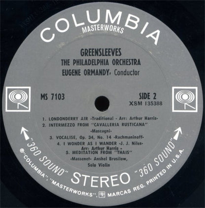 Eugene Ormandy, Philadelphia Orchestra, The : Greensleeves (LP,Album,Stereo)