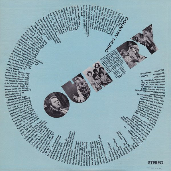 Various : Oral Roberts On Country Roads (Music From The Oral Roberts' TV Special) (LP,Stereo)