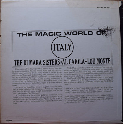Di Mara Sisters, The, Al Caiola, Lou Monte : The Magic World Of Italy (LP)