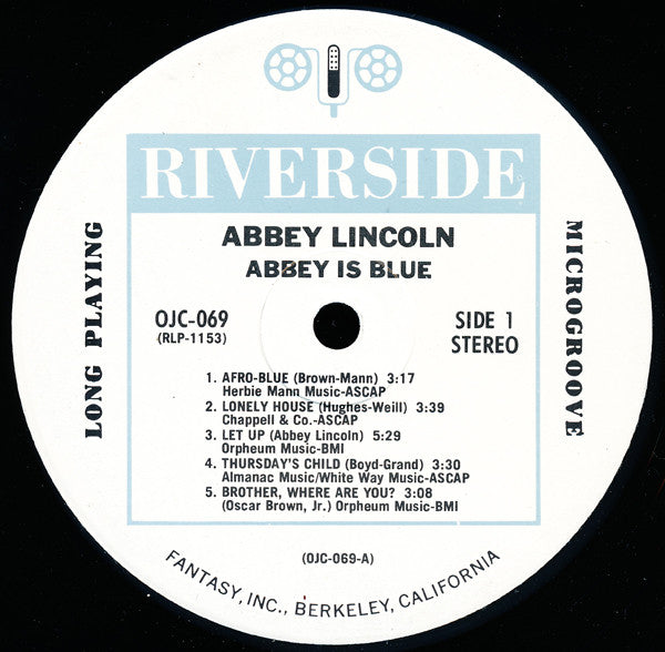 Abbey Lincoln : Abbey Is Blue (LP,Album,Reissue)