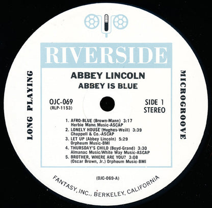 Abbey Lincoln : Abbey Is Blue (LP,Album,Reissue)