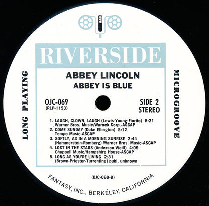 Abbey Lincoln : Abbey Is Blue (LP,Album,Reissue)