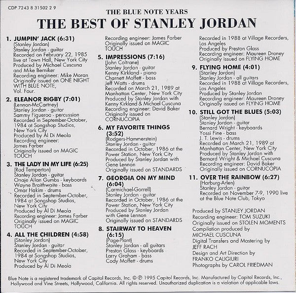 Stanley Jordan : The Best Of Stanley Jordan (Compilation)