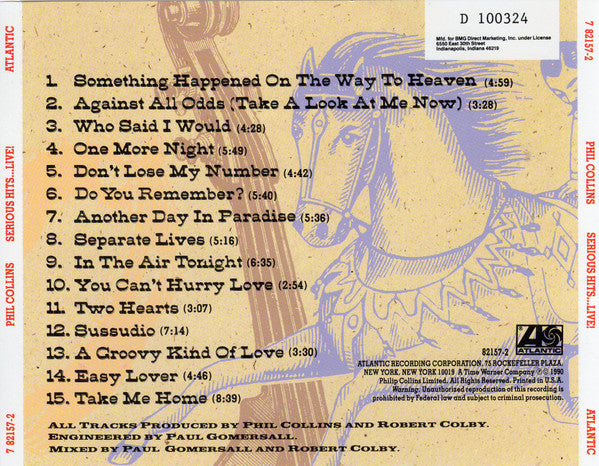 Phil Collins : Serious Hits...Live! (Album,Club Edition)