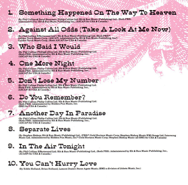 Phil Collins : Serious Hits...Live! (Album,Club Edition)