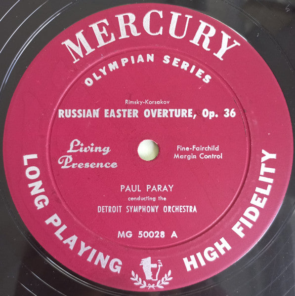 Nikolai Rimsky-Korsakov, Paul Paray Conducting The Detroit Symphony Orchestra : Russian Easter Overture / Symphony No. 2 "Antar" (LP,Album,Mono)