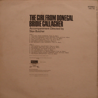 Bridie Gallagher : The Girl From Donegal (LP,Album,Stereo)