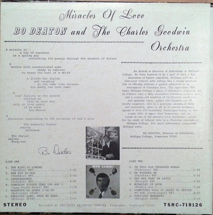 Bo Deaton And Charles Goodwin Orchestra, The : Miracles Of Love (LP,Album)