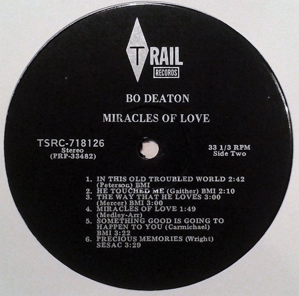 Bo Deaton And Charles Goodwin Orchestra, The : Miracles Of Love (LP,Album)