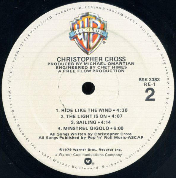 Christopher Cross : Christopher Cross (LP,Album)