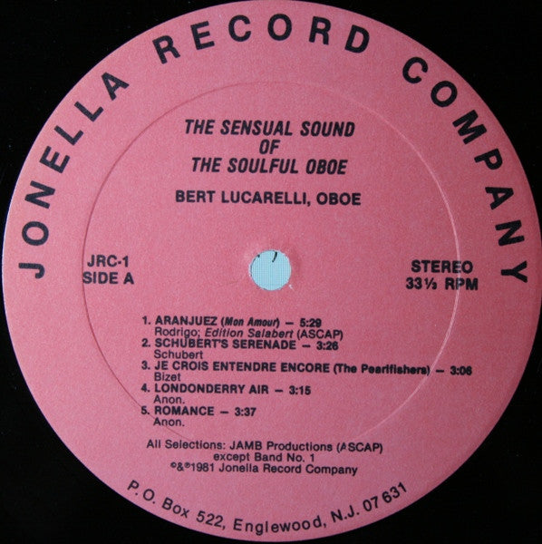 Bert Lucarelli : The Sensual Sound Of The Soulful Oboe (LP,Album)