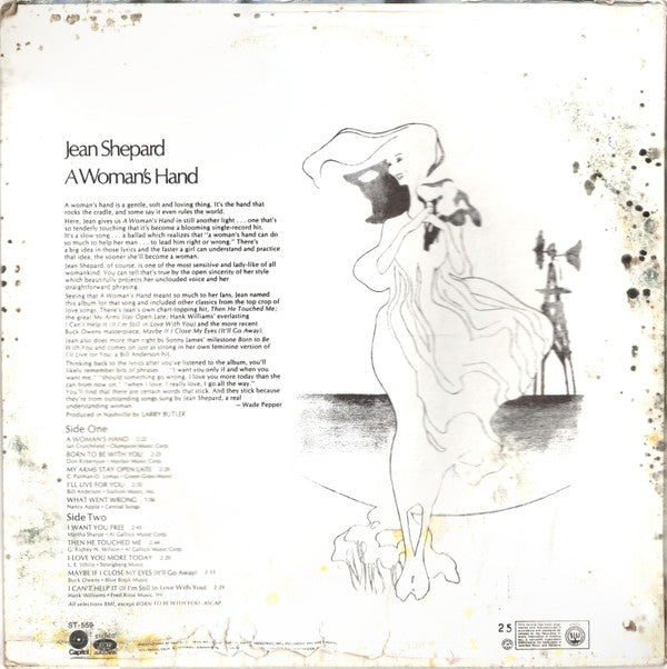 Jean Shepard : A Woman's Hand (LP,Album)