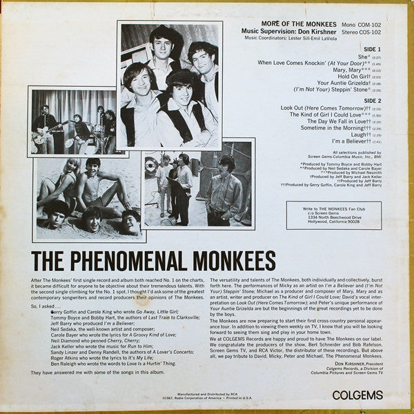 Monkees, The : More Of The Monkees (LP,Album,Mono)