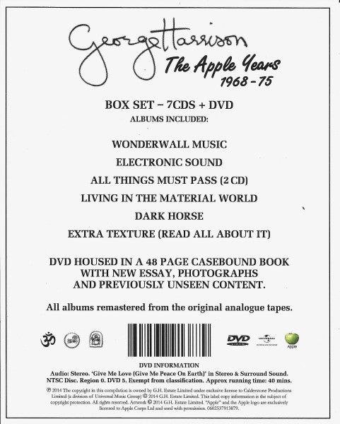 George Harrison : The Apple Years 1968-75 (Compilation)