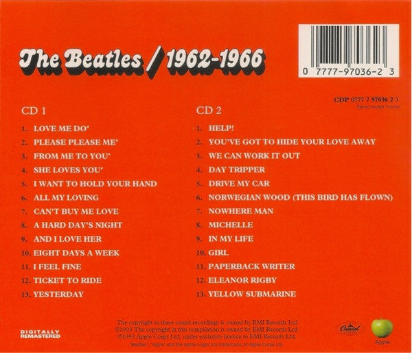 Beatles, The : 1962-1966 (Compilation,Reissue,Remastered,Repress)