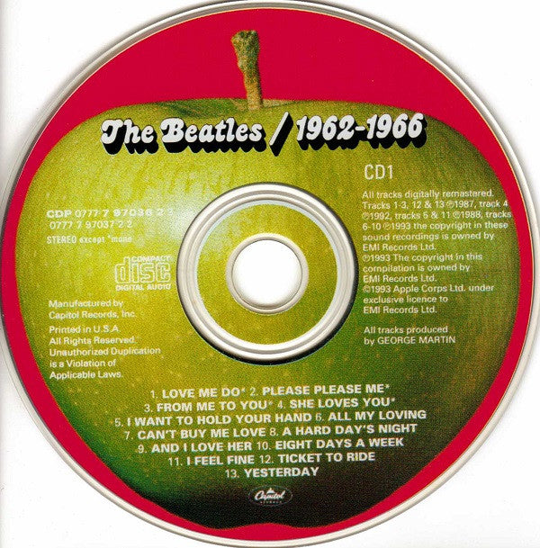 Beatles, The : 1962-1966 (Compilation,Reissue,Remastered,Repress)