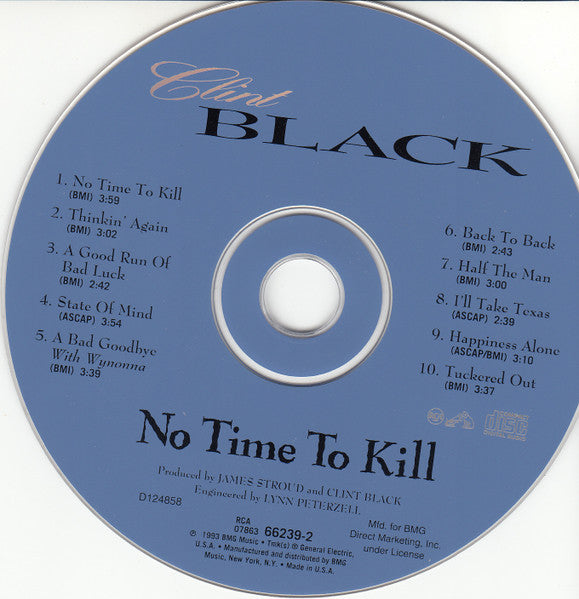 Clint Black : No Time To Kill (Album,Club Edition)