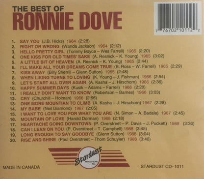 Ronnie Dove : The Best Of Ronnie Dove (Compilation)