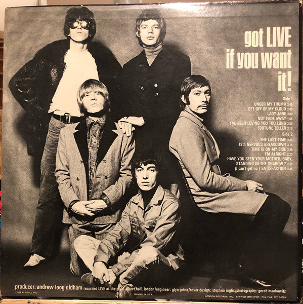 Rolling Stones, The : Got Live If You Want It! (LP,Album,Mono)