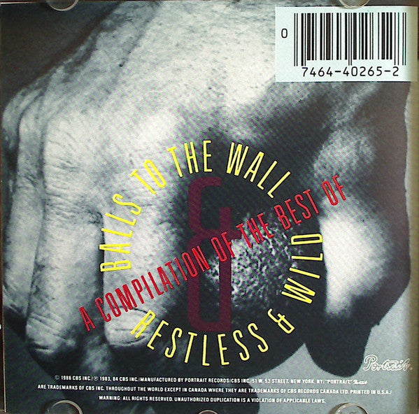 Accept : Restless And Wild / Balls To The Wall (Compilation,Reissue)