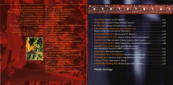 Placido Domingo : Songs Of Love (Compilation,Stereo)