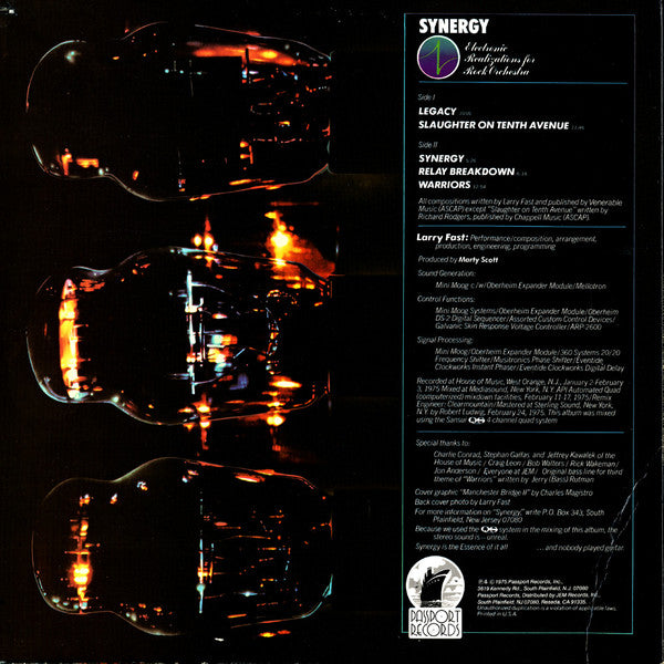 Synergy (3) : Electronic Realizations For Rock Orchestra (LP,Album)