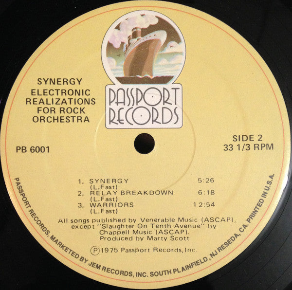 Synergy (3) : Electronic Realizations For Rock Orchestra (LP,Album)