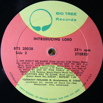 Lobo (3) : Introducing Lobo (LP,Album,Stereo)