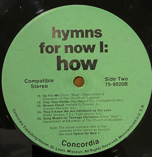 Unknown Artist : Hymns For Now 1: How (LP,Album,Stereo)