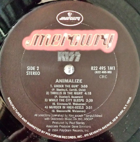 Kiss : Animalize (LP,Album,Club Edition,Stereo)