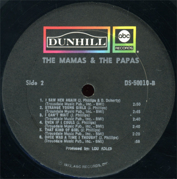 Mamas & The Papas, The : The Mamas & The Papas (LP,Album,Reissue,Stereo)