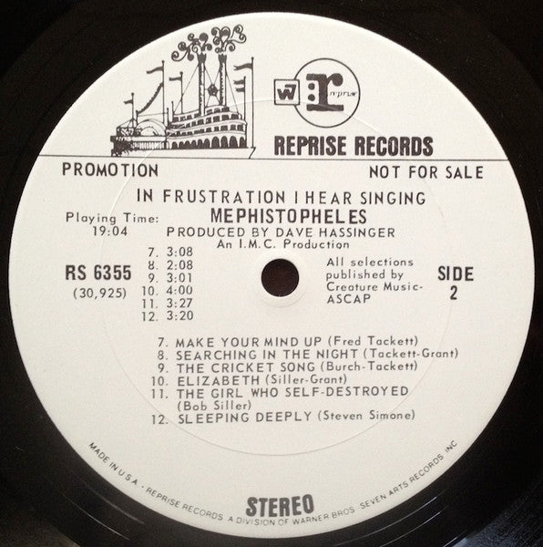 Mephistopheles (3) : In Frustration I Hear Singing (LP,Album,Promo)