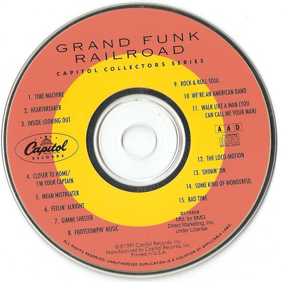 Grand Funk Railroad : Capitol Collectors Series: Grand Funk Railroad (Compilation,Club Edition)