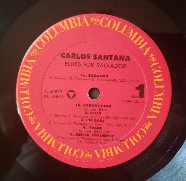 Carlos Santana : Blues For Salvador (LP,Album)