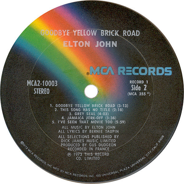 Elton John : Goodbye Yellow Brick Road (LP,Album)