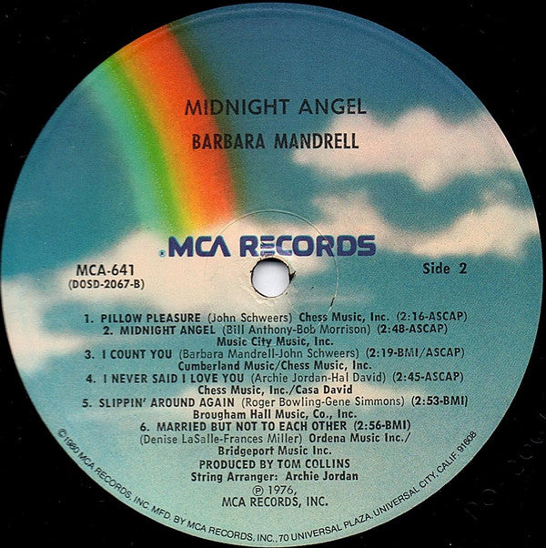 Barbara Mandrell : Midnight Angel (LP,Album,Reissue)