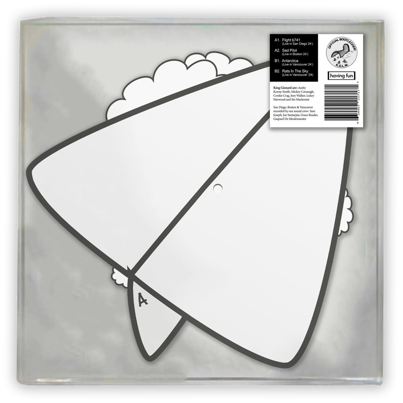King Gizzard &amp; The Lizard Wizard - Live in 24' (RSD Black Friday 2025, Paper Plane Shaped Vinyl) UPC: 634457217171