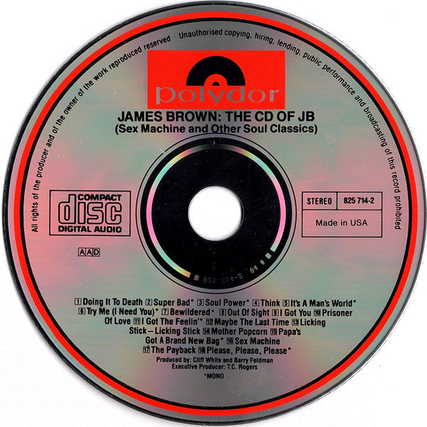 James Brown : CD Of JB (Sex Machine And Other Soul Classics) (Compilation,Remastered,Stereo,Mono)