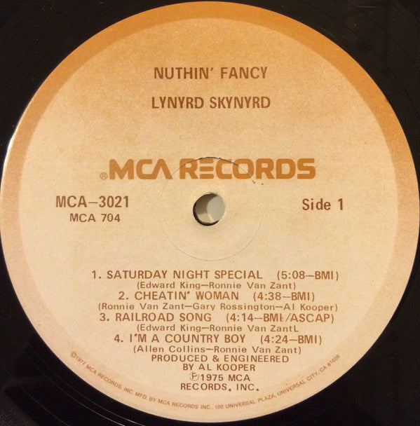 Lynyrd Skynyrd : Nuthin' Fancy (LP,Album,Reissue)